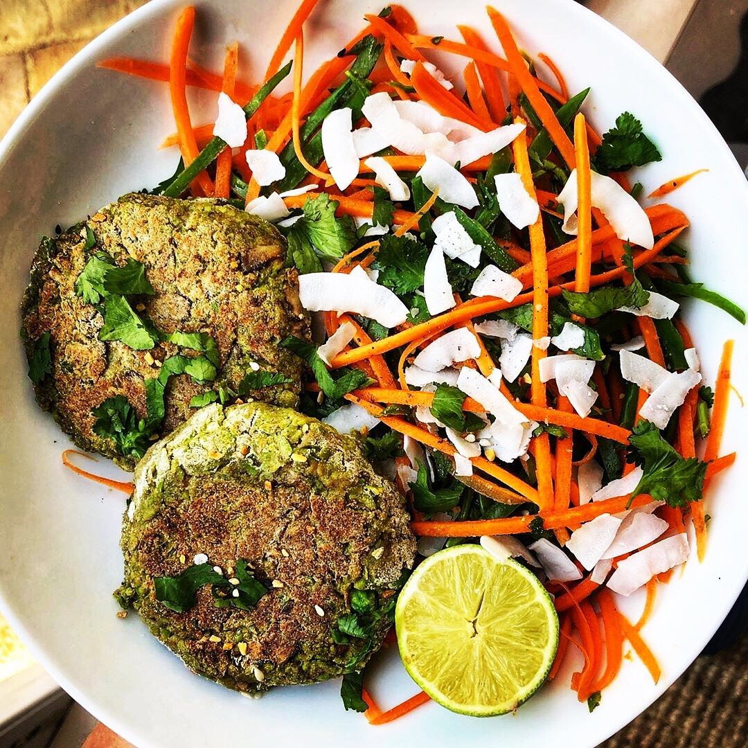 Miso, Edamame and Pea Burgers