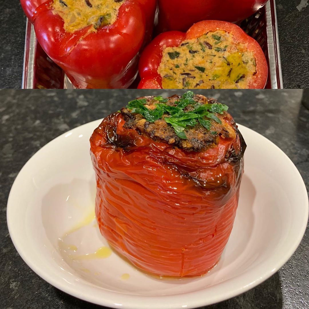 Baked These Vibrant Vegetarian Stuffed Peppers