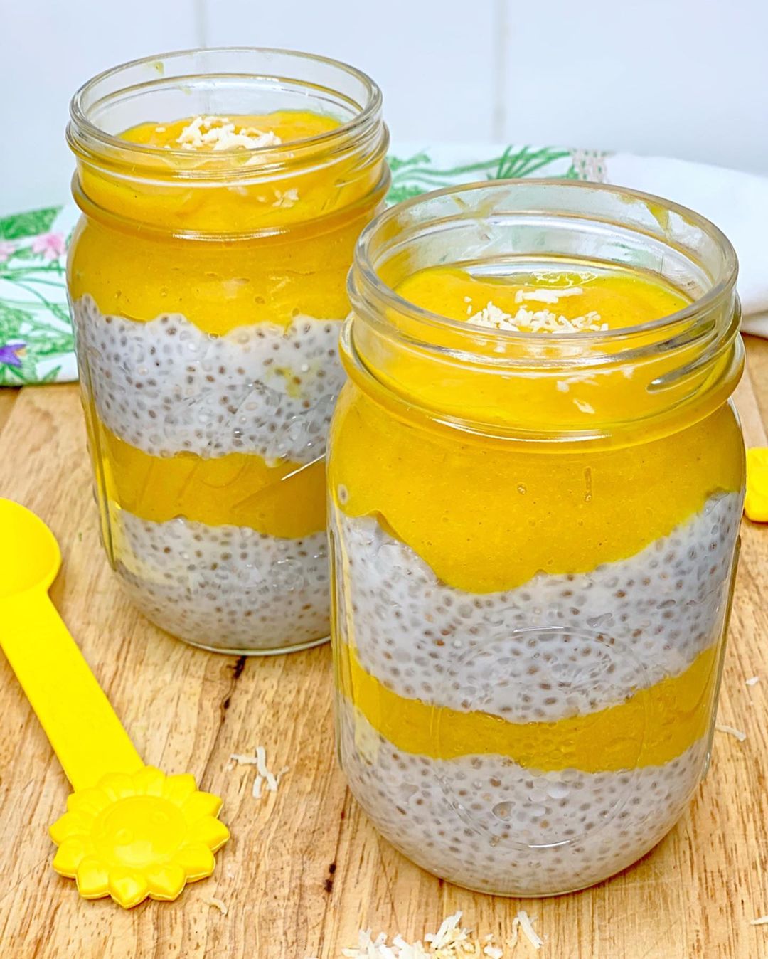 Tropical Tapioca Parfait with Mango Pineapple Sauce