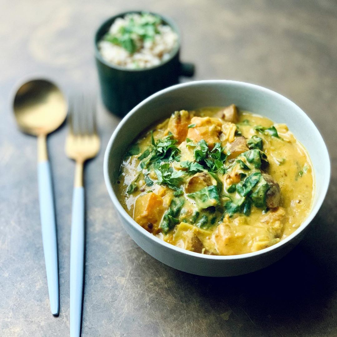 Roast Jerusalem Artichoke, Butternut & Lentil Curry