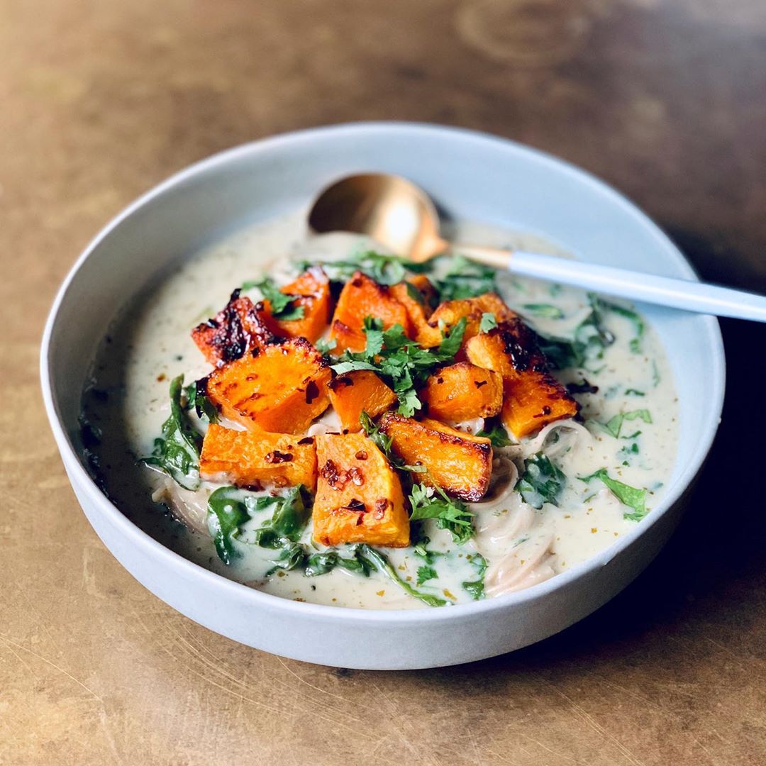 Butternut Chilli Soba Noodles with Lime, Ginger and Coconut