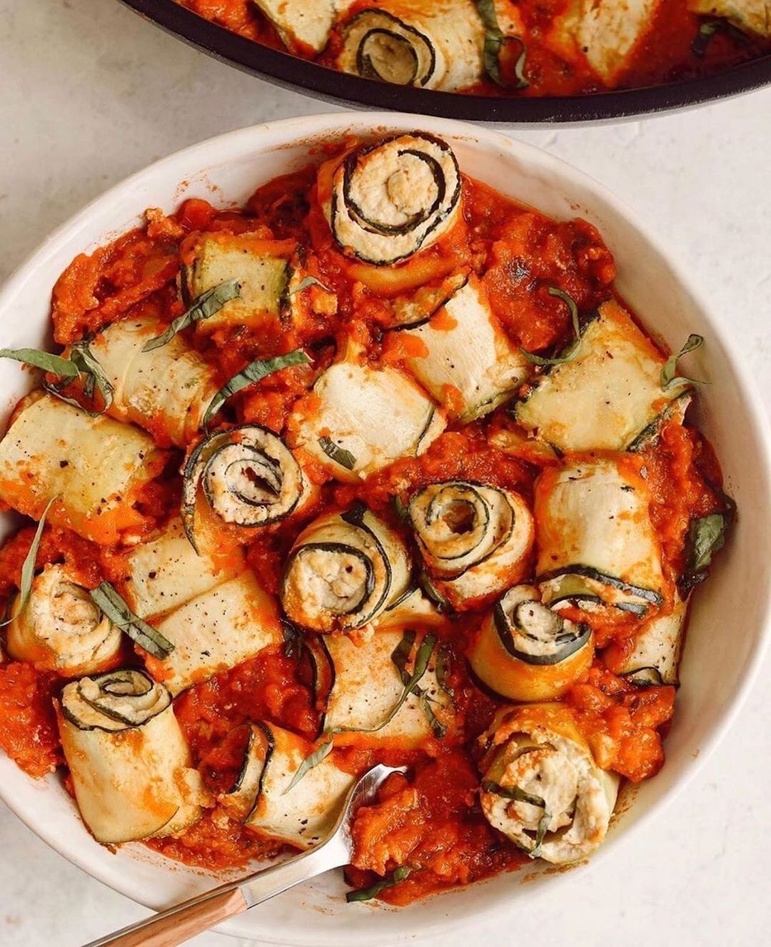 Vegan Zucchini “Ricotta” Roll Ups