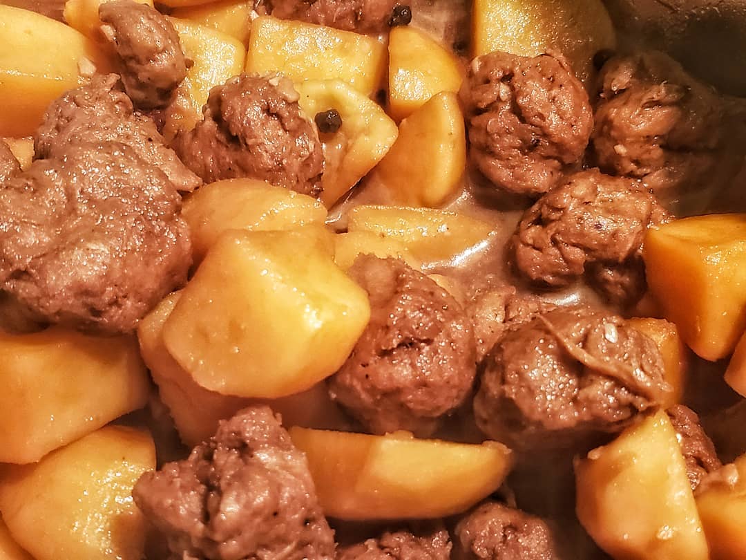 Vegan Filipino Adobo with Potatoes and Lamb