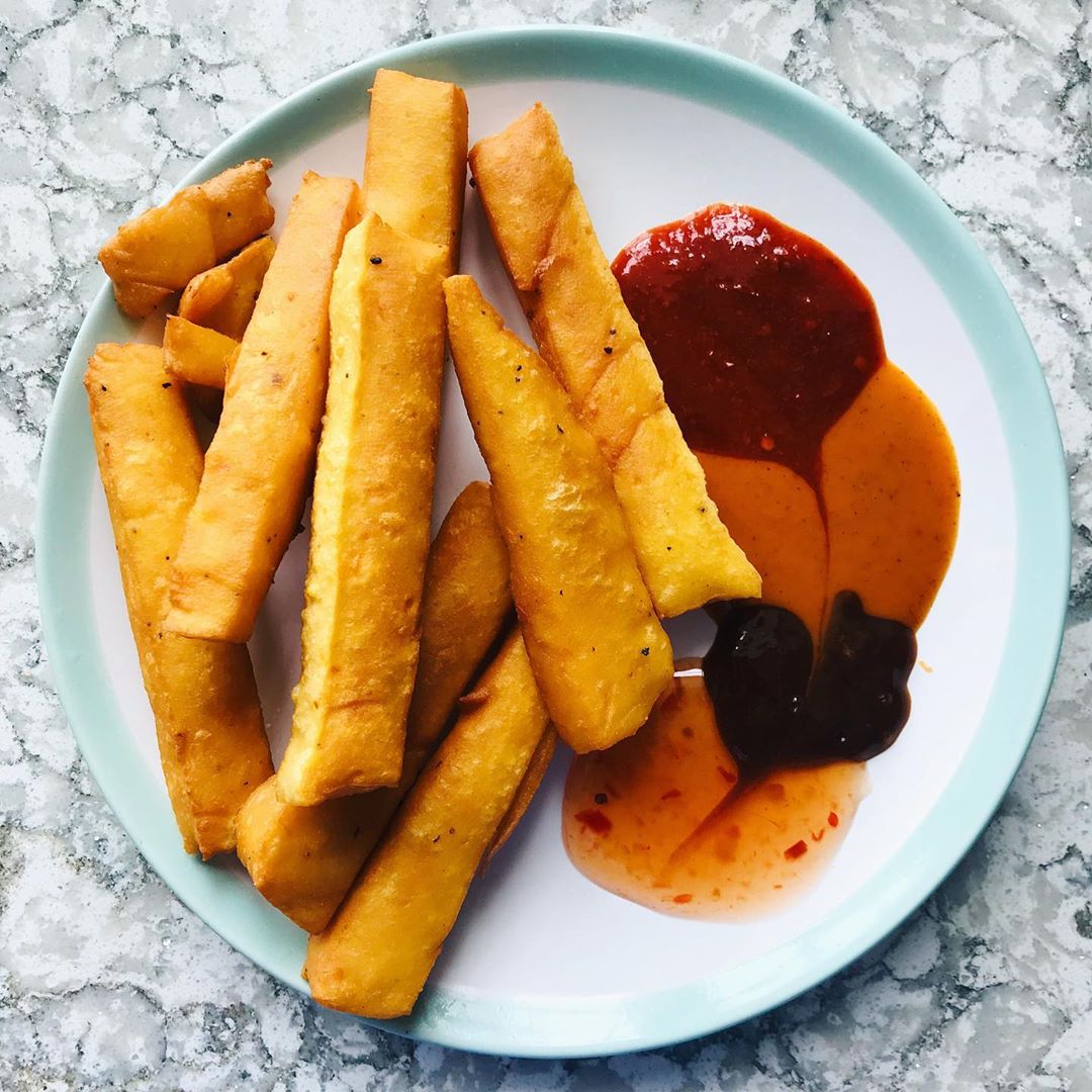 Fried Chickpea Tofu Sticks