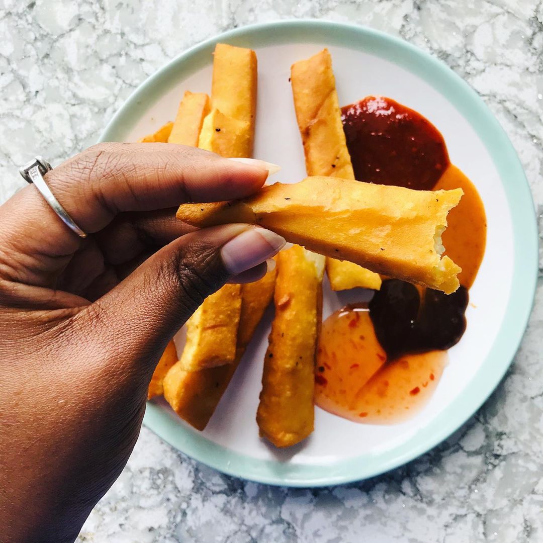 Fried Chickpea Tofu Sticks