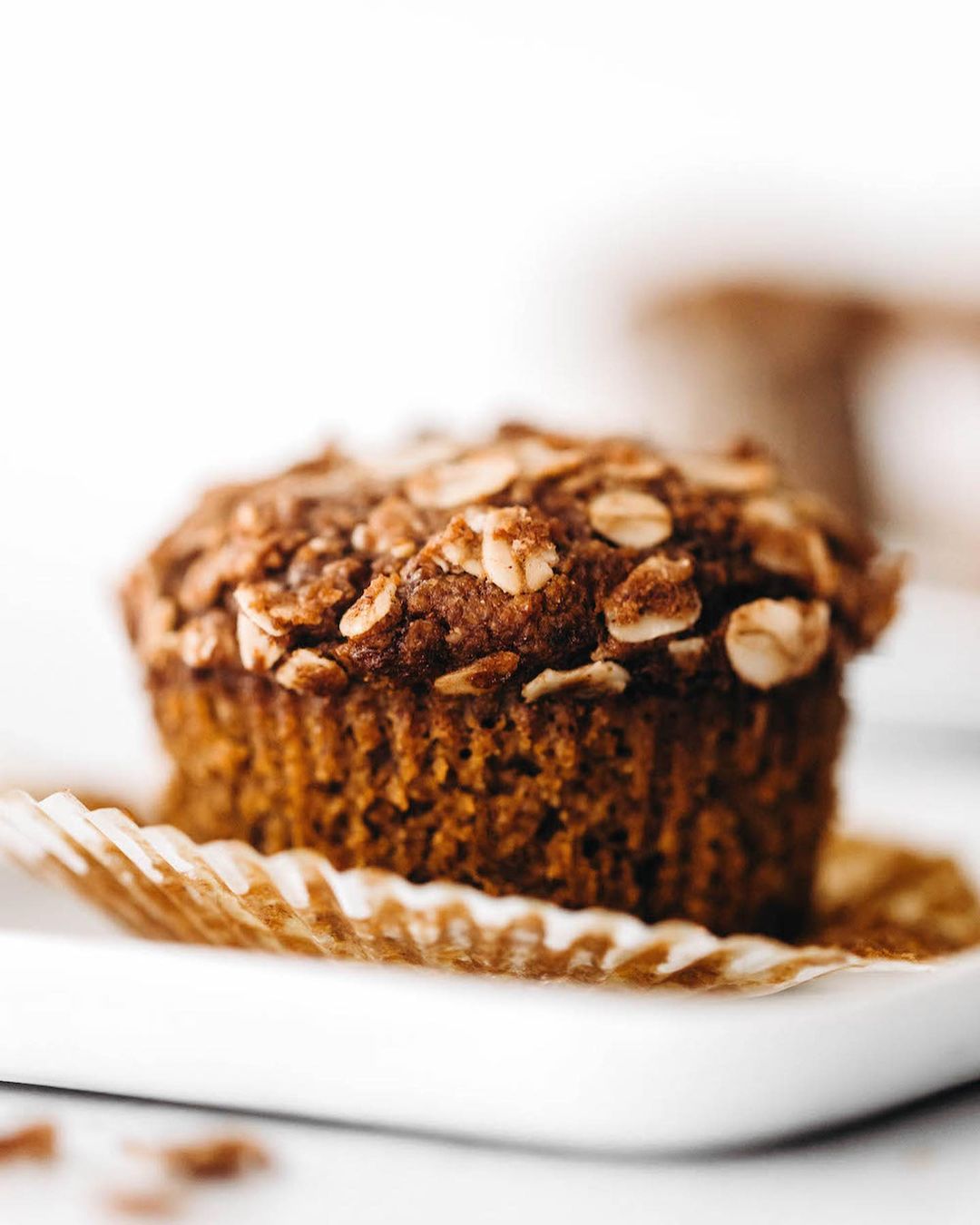 Fluffy Pumpkin Spice Muffins with Collagen Streusel