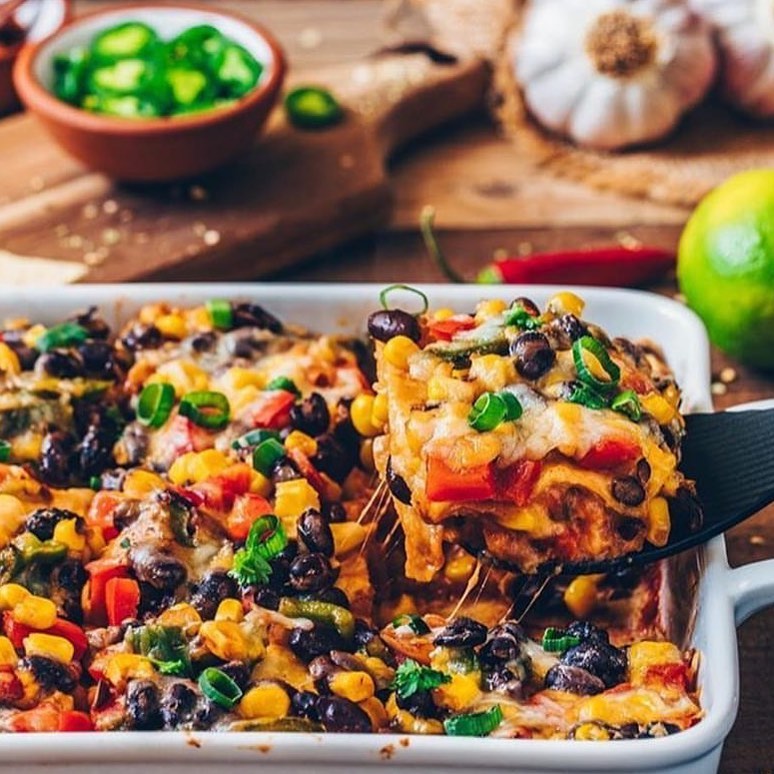 Mexican Tortilla Casserole (Vegan Enchilada Lasagna)