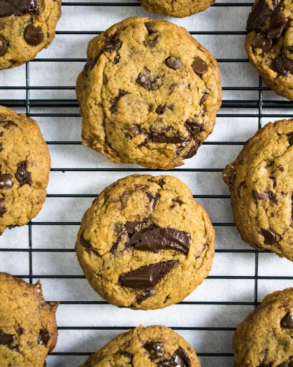 Salted Dark Chocolate Chip Cookies