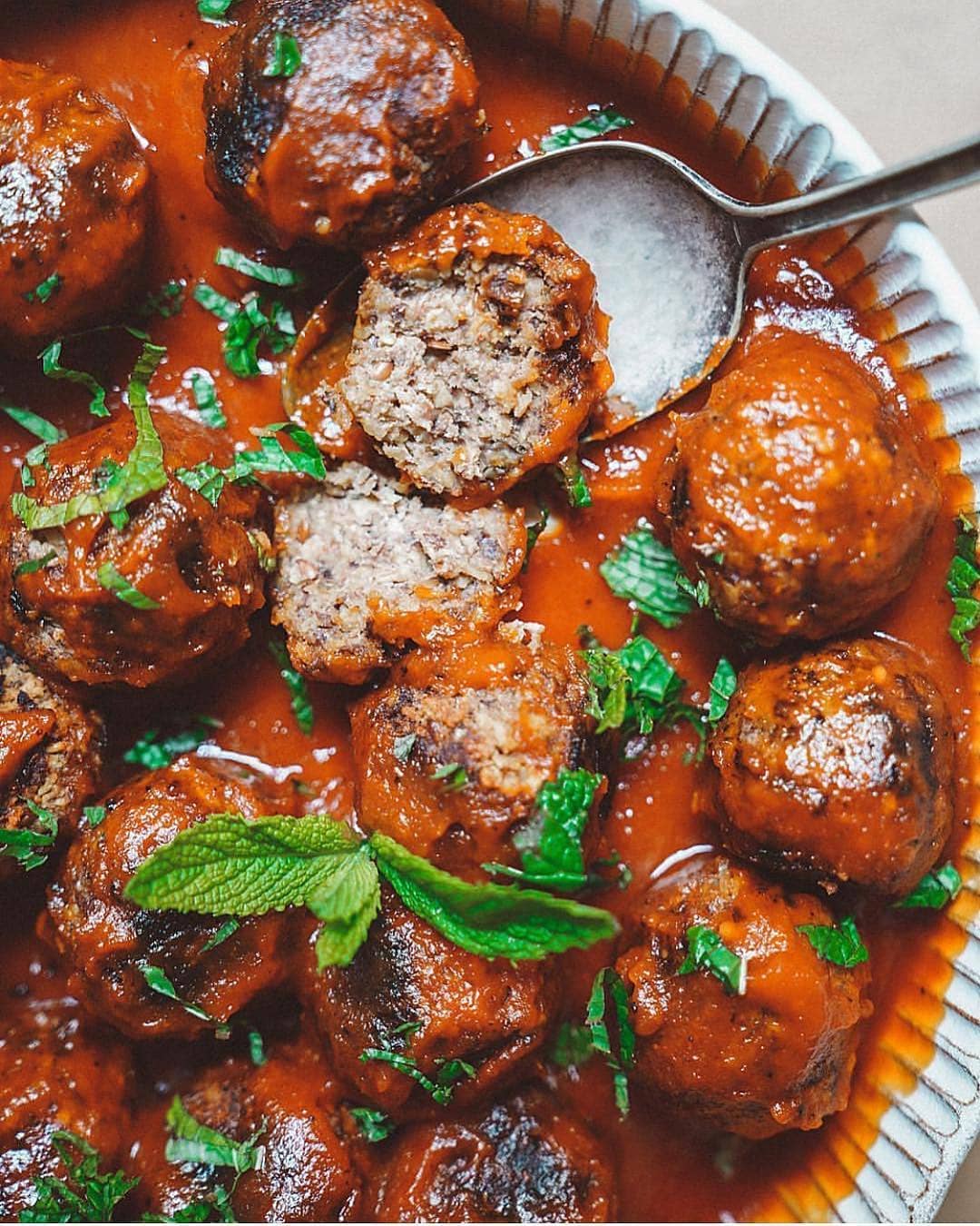 Vegan Barbecue Black Bean Meatballs