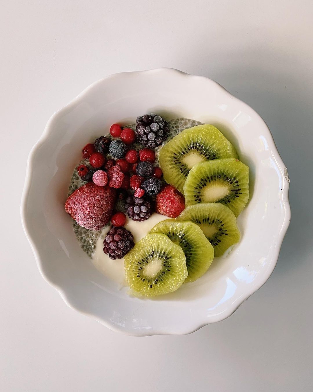 Chia Seed Yogurt Bowl with Mixed Berries