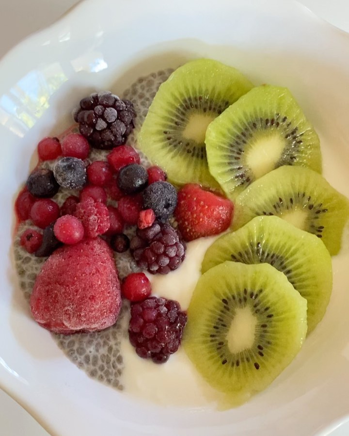 Chia Seed Yogurt Bowl with Mixed Berries