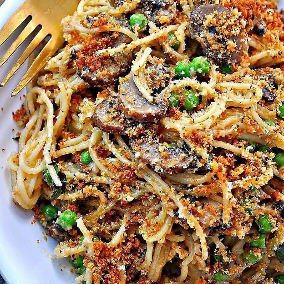 Vegan One Pot Mushroom Tetrazzini