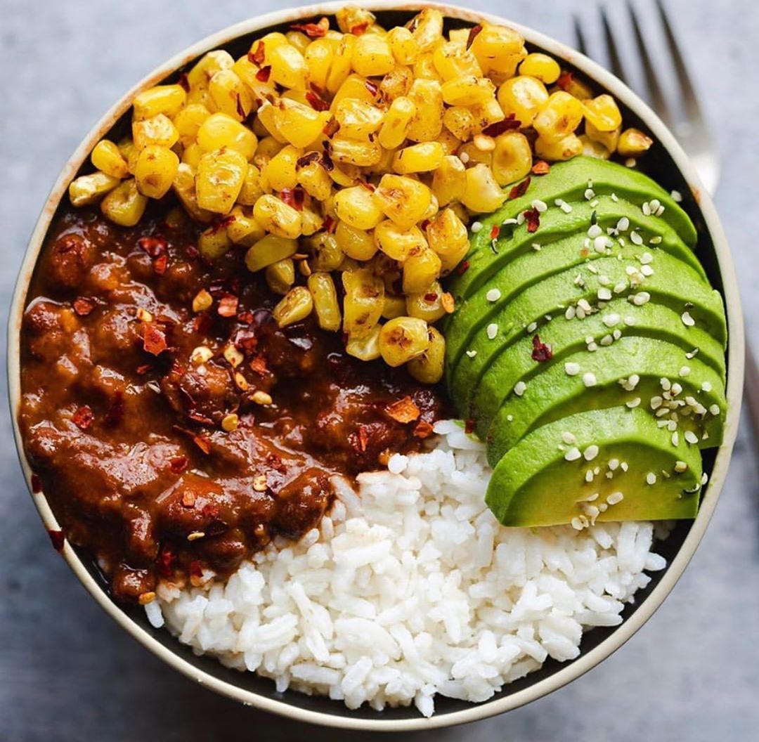 Mexican Style Black Beans with Roasted Chili Lime Corn
