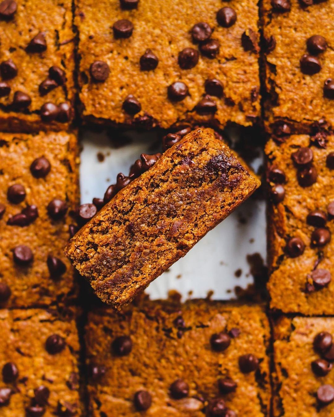 Pumpkin Chocolate Chip Blondies