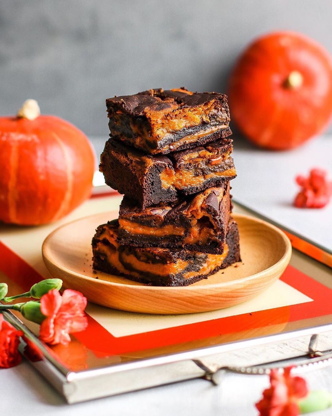 Pumpkin Swirl Brownies