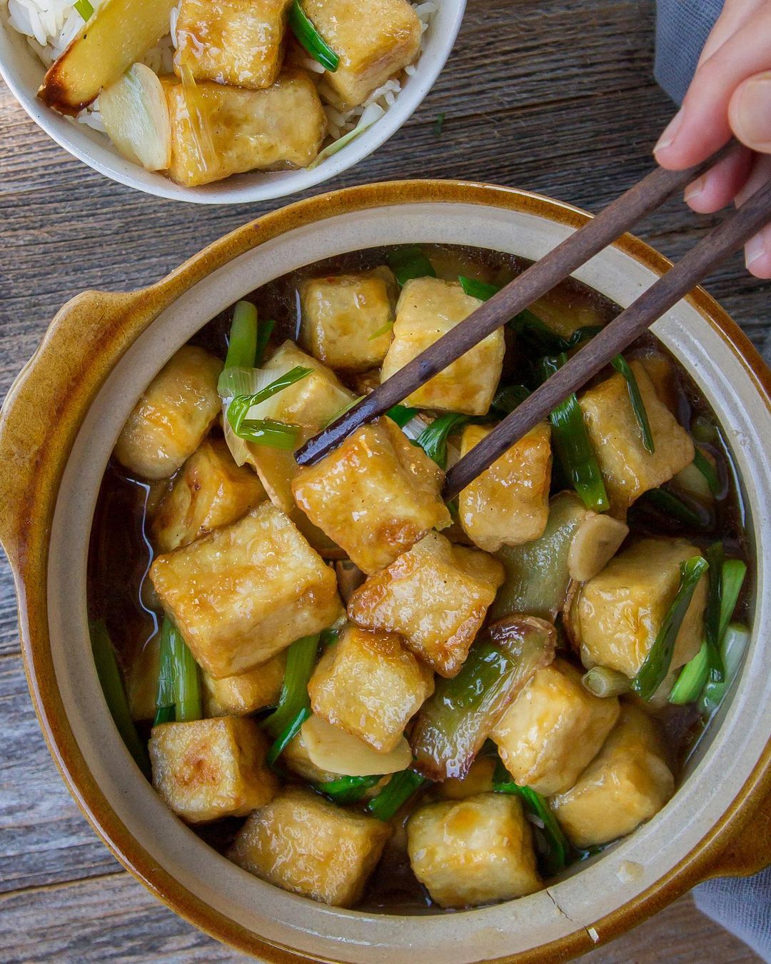 Ginger Scallion Braised Tofu