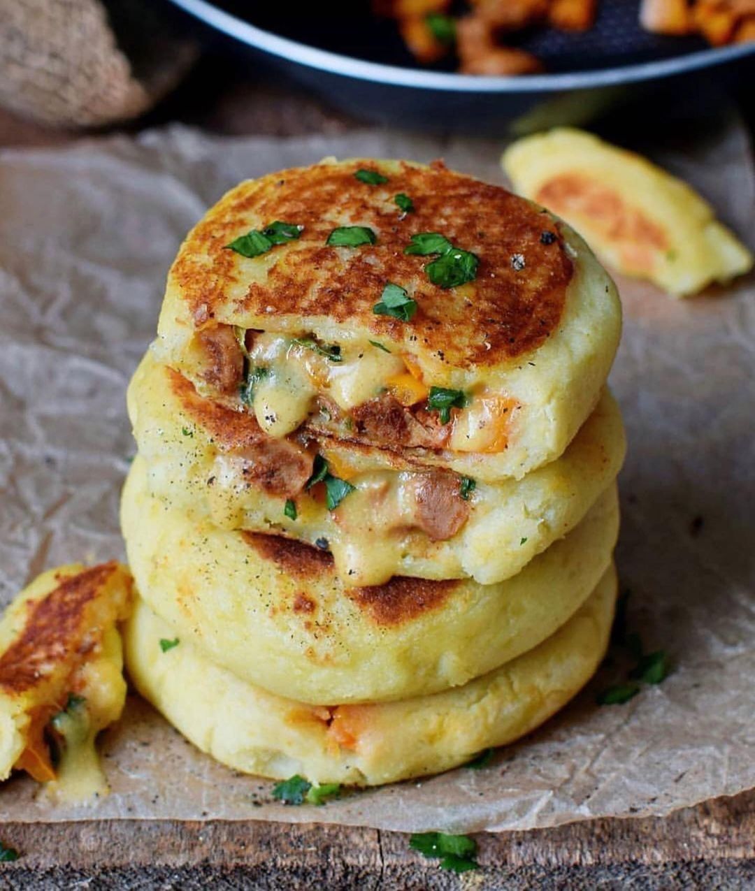 Amazing Stuffed Potato Cakes