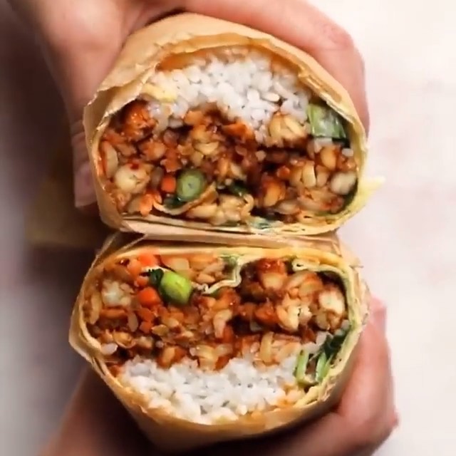 Korean Bbq Tempeh Burritos