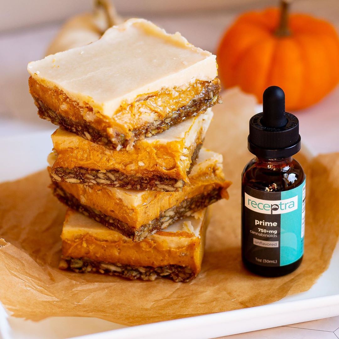 Gluten Free & Vegan No Baked Cbd Infused Pumpkin Spiced Squares