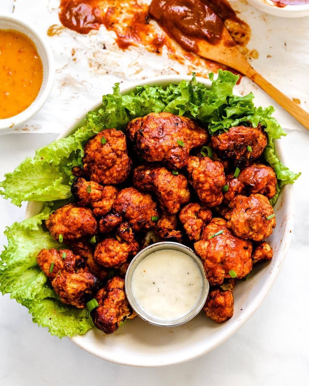 Air Fried Bbq Cauliflower Wings