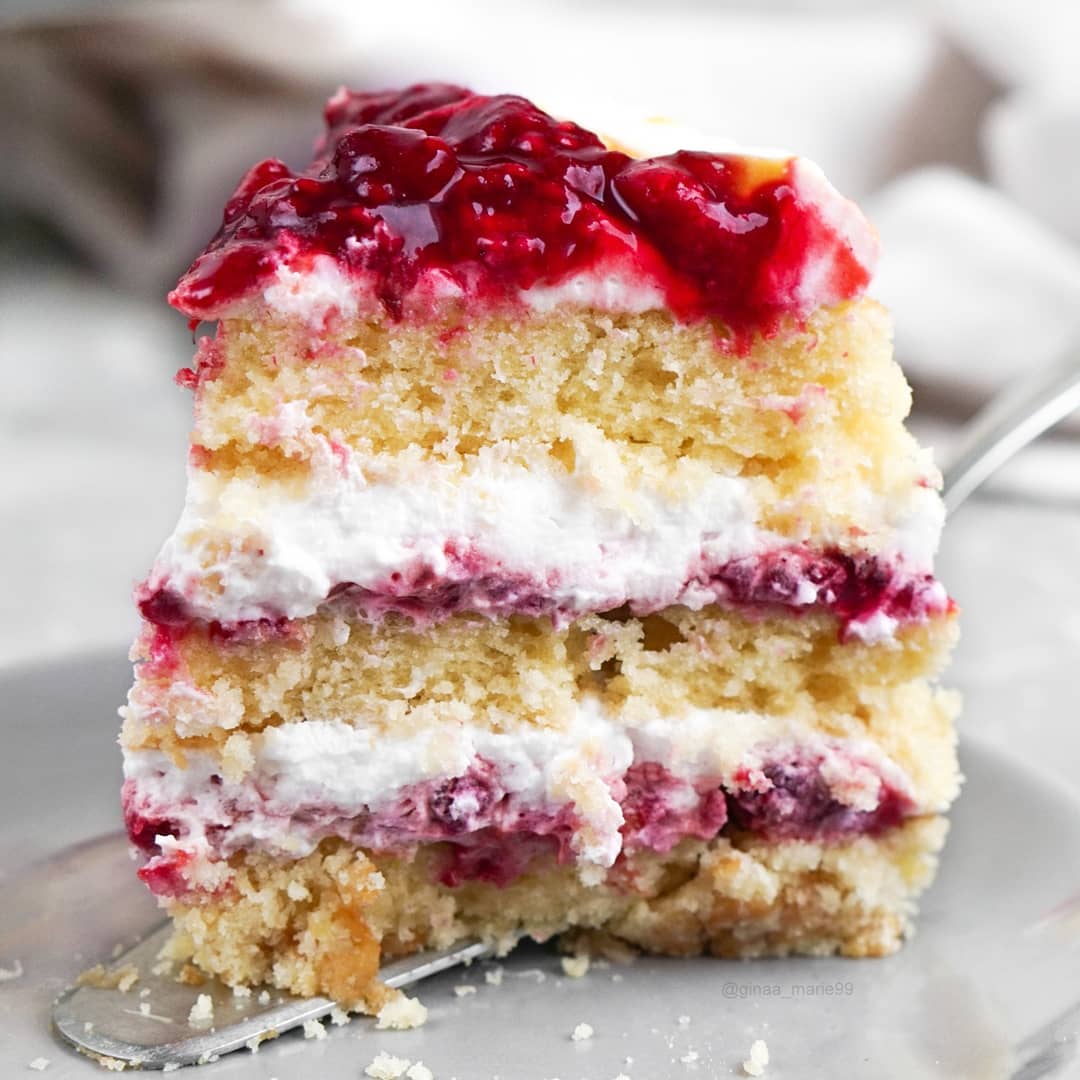 ]This Lemon Raspberry Mango Jam Cake