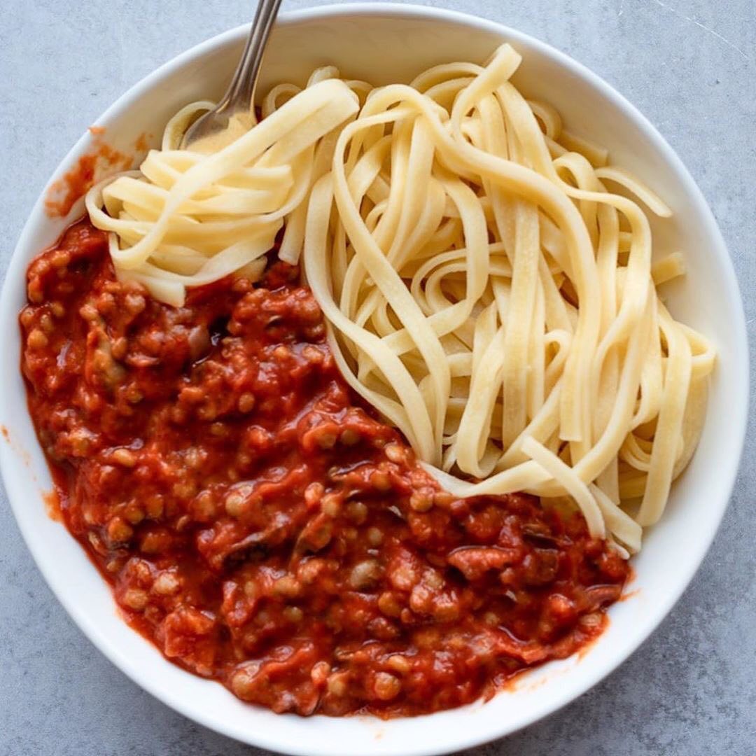 Lentil Mushroom Bolognese