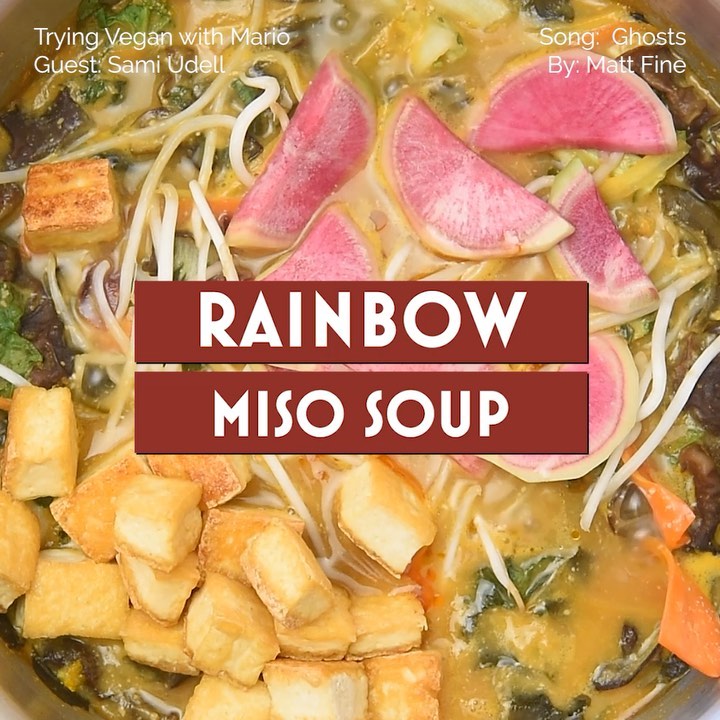 Hot Rainbow Miso Soup