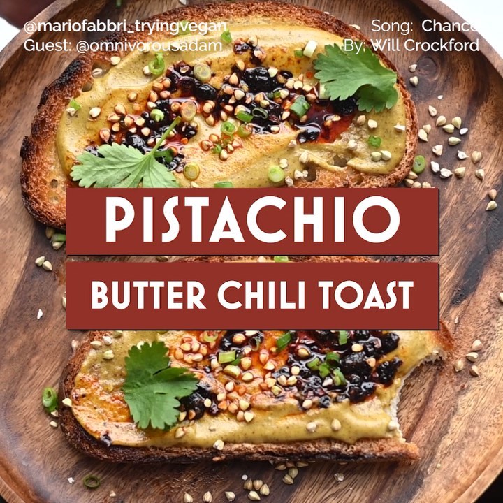 Creamy Pistachio Butter with Chili Oil and Scallions