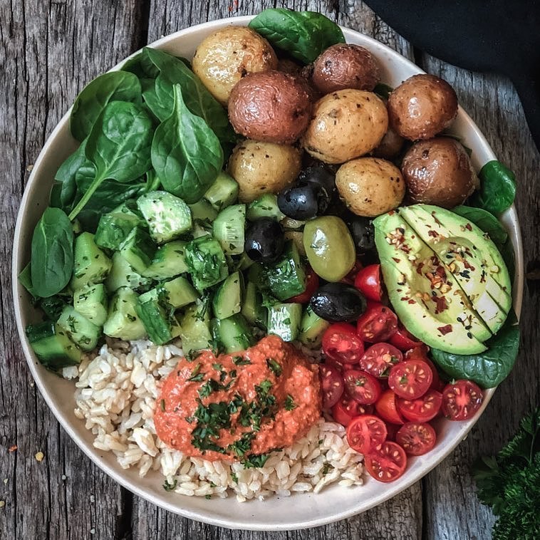 The Ultimate Mediterranean Bowl with Greek Potatoes