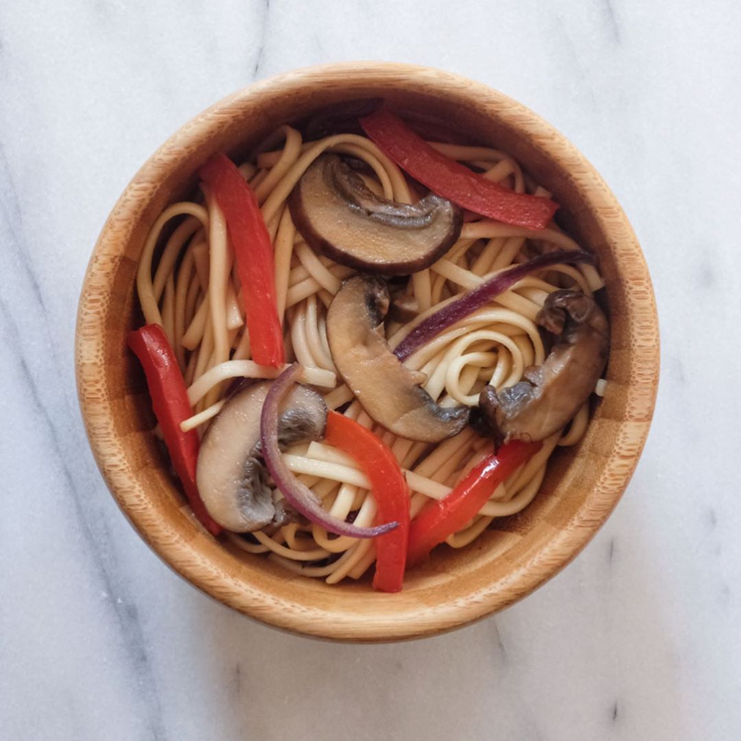 Udon Noodles with Sauteed Veggies