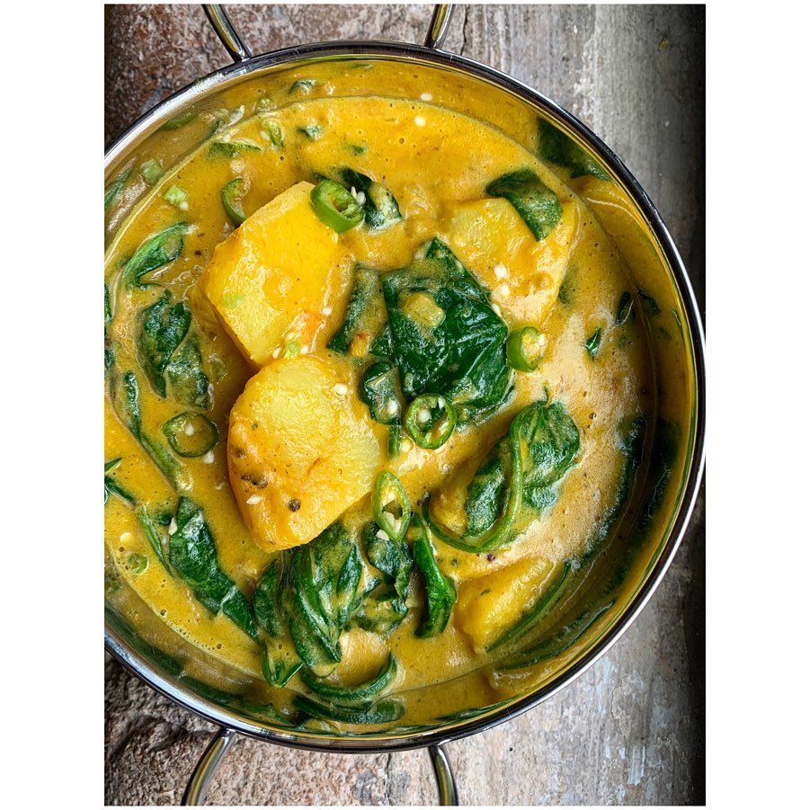 Thursday Curry Club (Not the ‘Spoons Kind) ?Potato, Spinach and Coconut Curry
