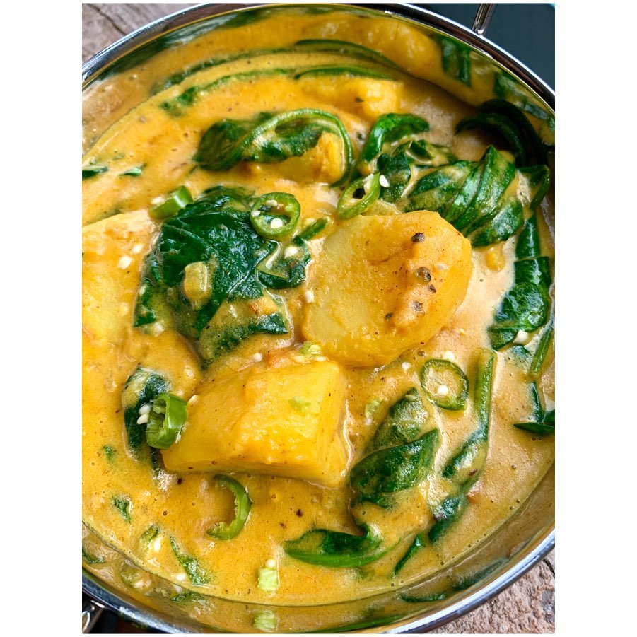Thursday Curry Club (Not the ‘Spoons Kind) ?Potato, Spinach and Coconut Curry