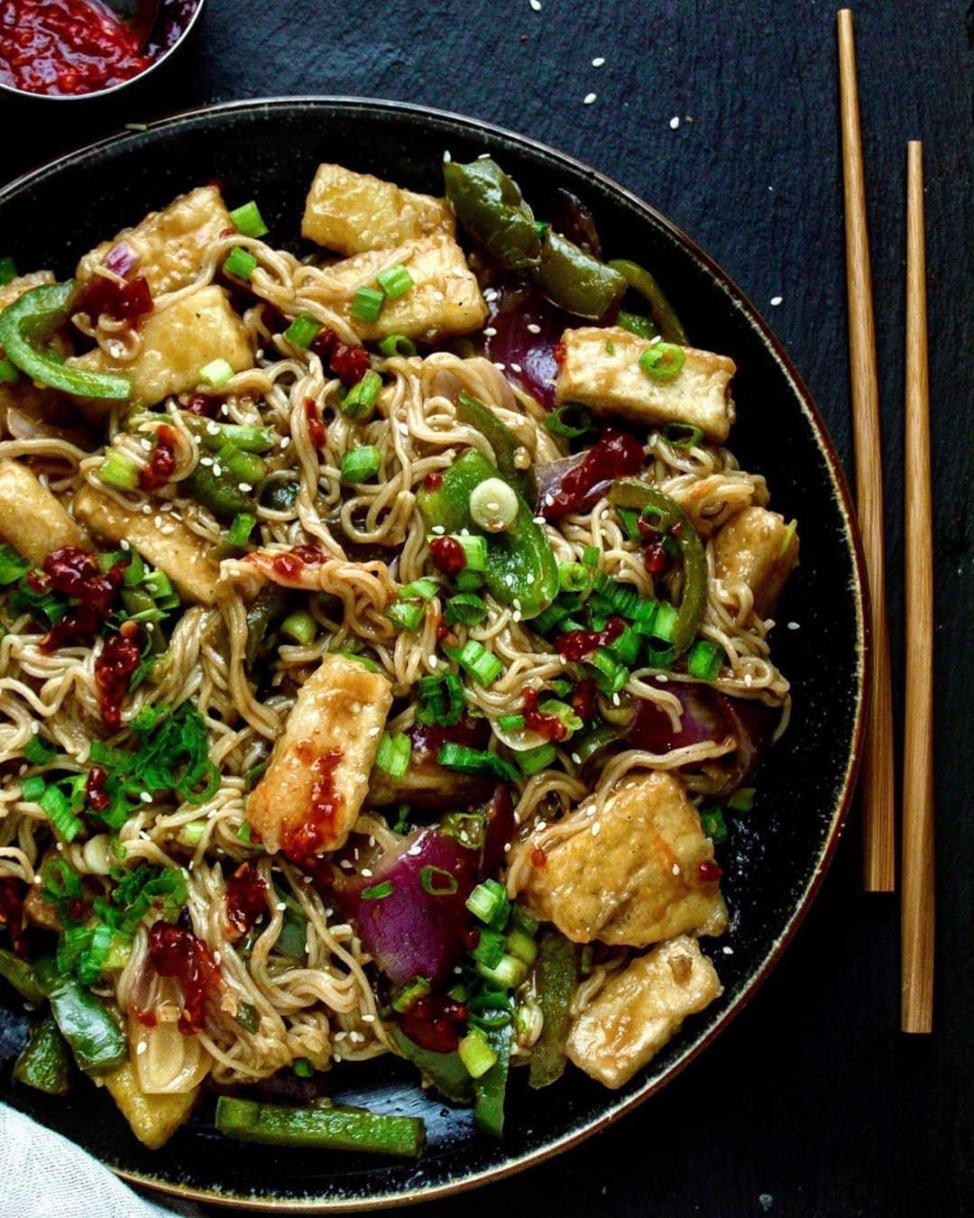 Noodles in Sweet and Spicy Tofu Sauce