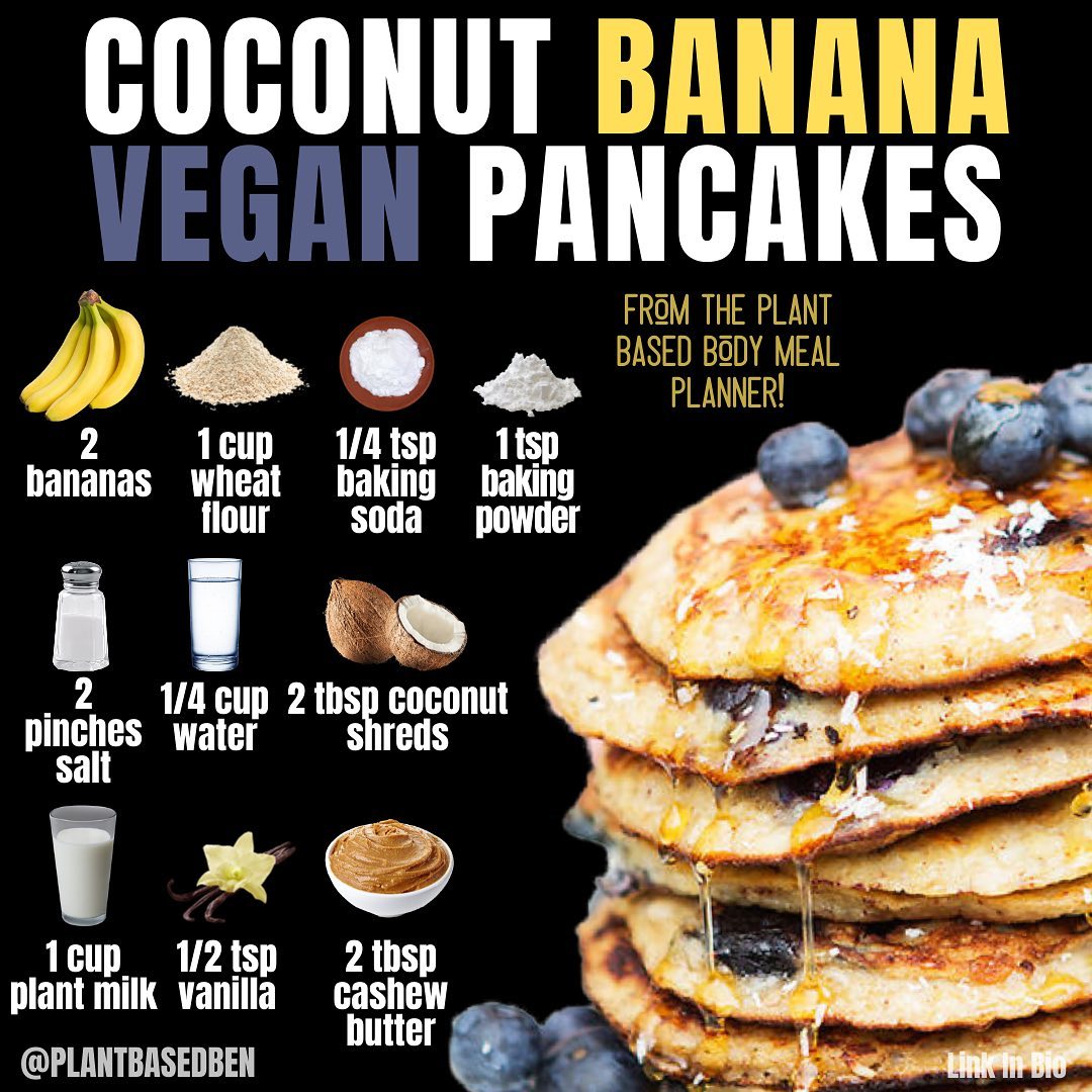 Coconut Vegan Banana Pancakes