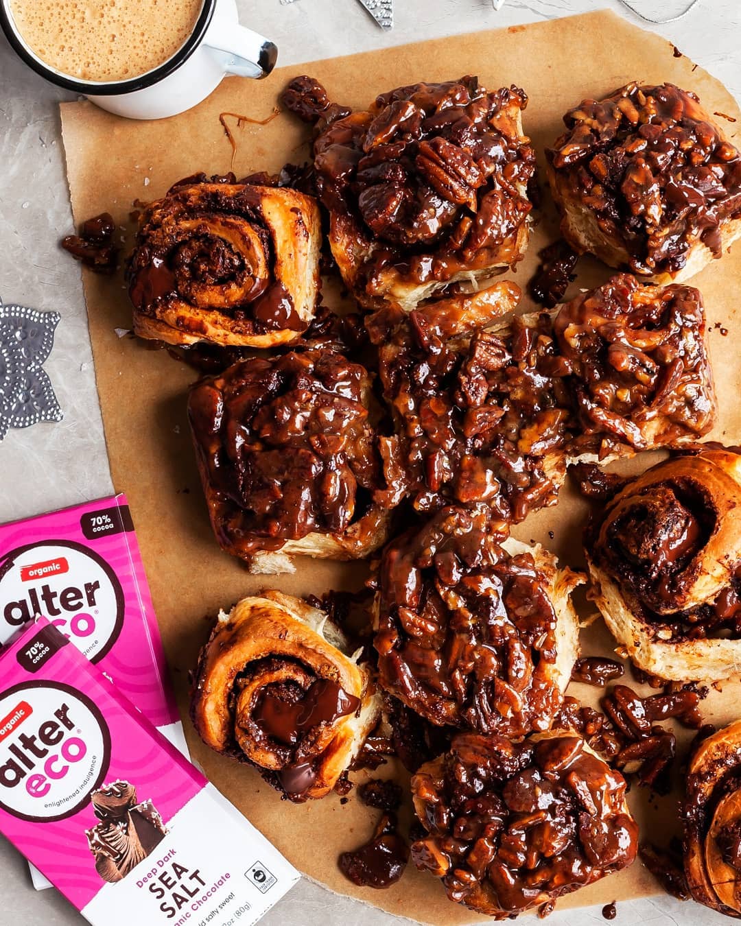 Vegan Salted Chocolate Sticky Buns