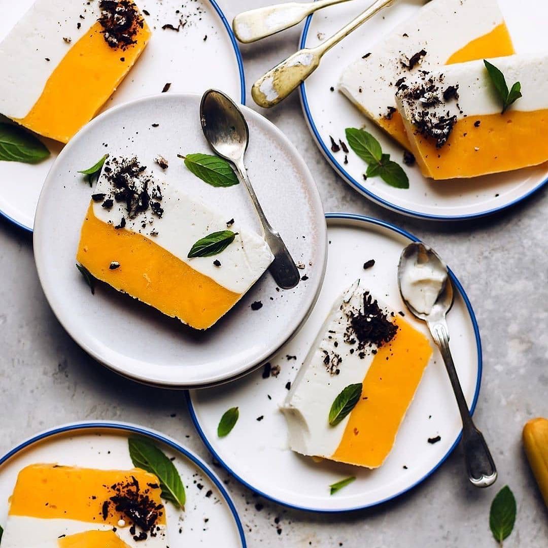 Mango and Coconut Semifreddo Dessert