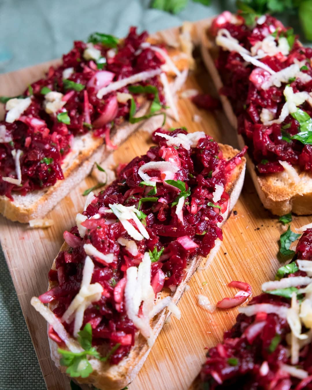 Beetroot Tapenade Bruschetta