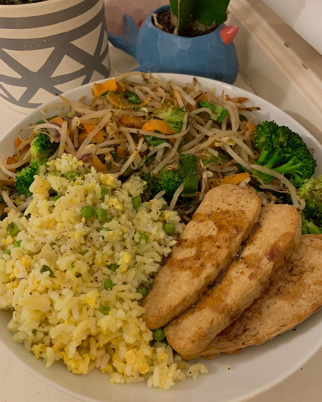 Vegan Egg Fried Rice + Amai Chickn Stir Fry