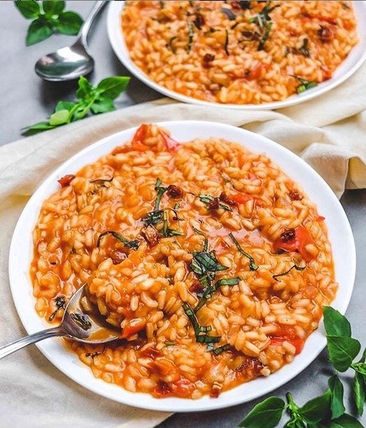 Tomato and Basil Risotto