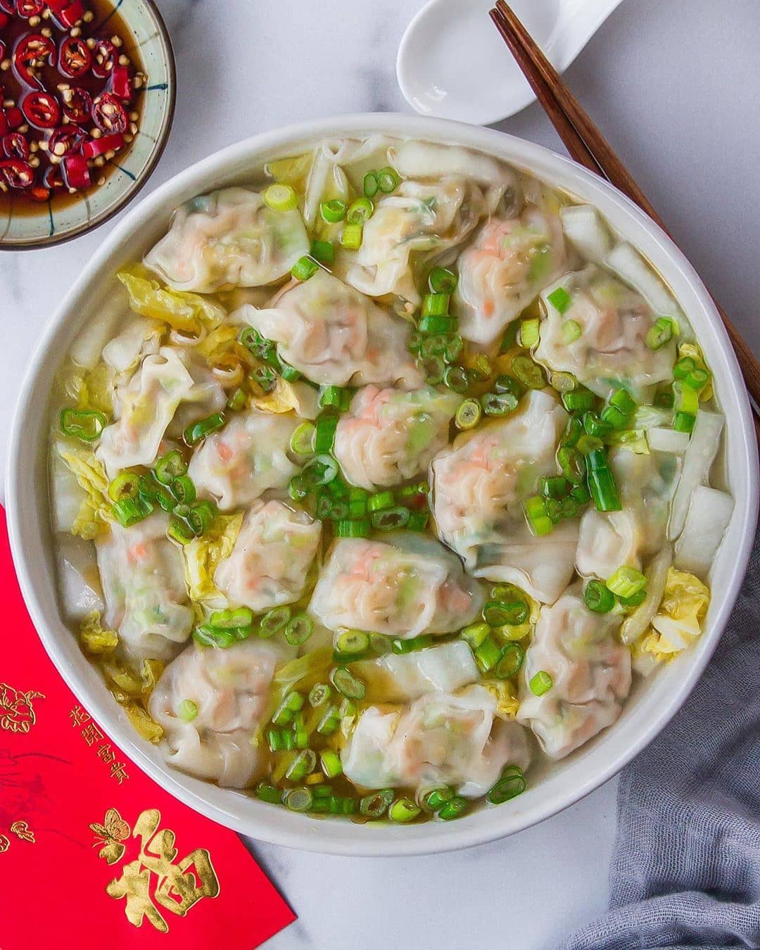 Delicious Dumplings Soup