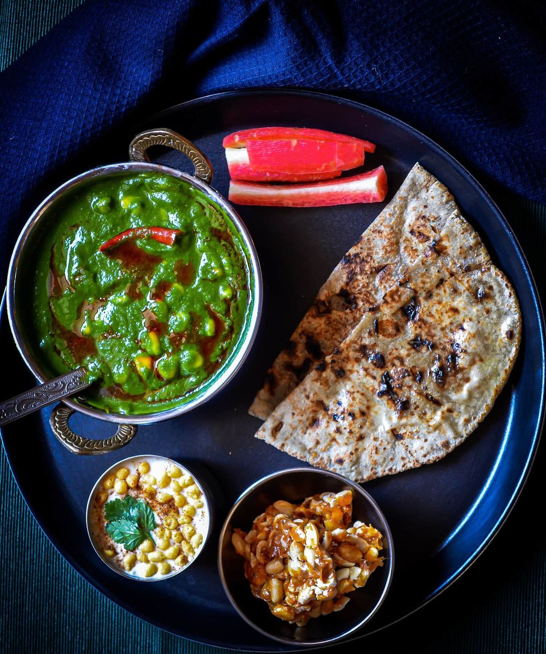 Palak & Methi Saag a Mix of Fresh Winter Greens Sans Any Tomatoes