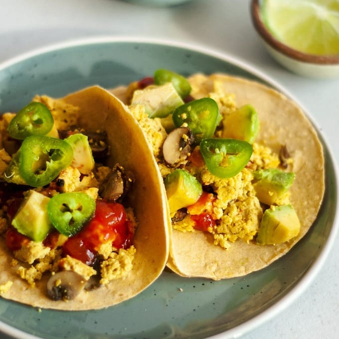 Tofu Scramble Breakfast Tacos