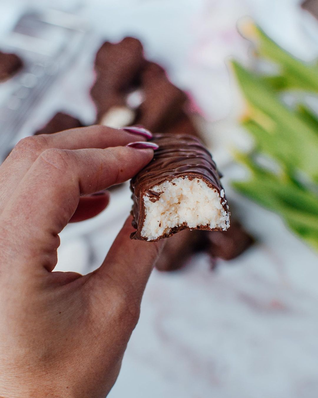 Healthy Keto Bounty Bars with Coconut Chocolate