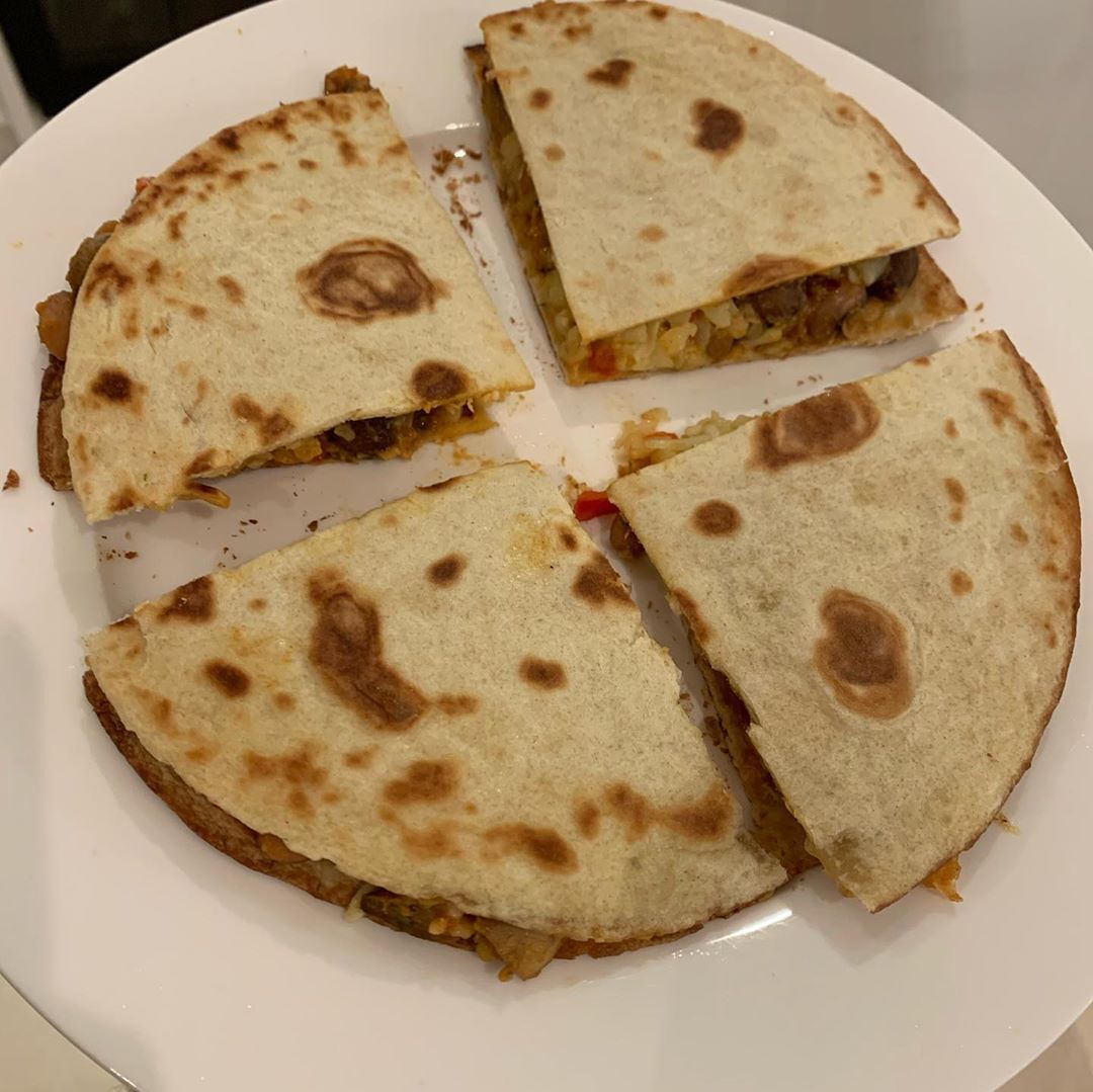 Smoked Bean and Mushroom Quesadillas