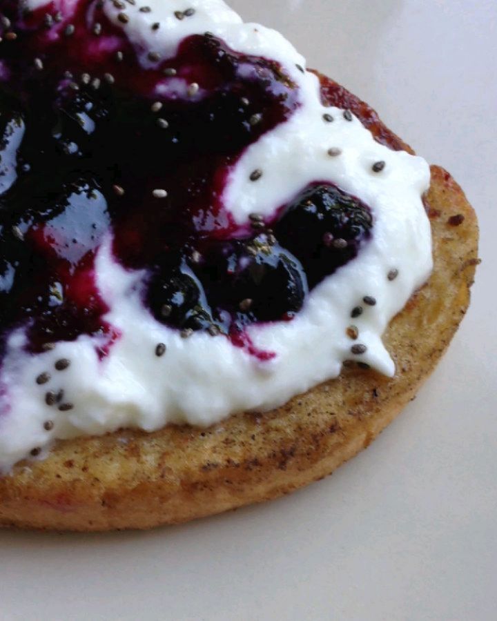 French Toast with Yoghurt, Chia & Blueberries