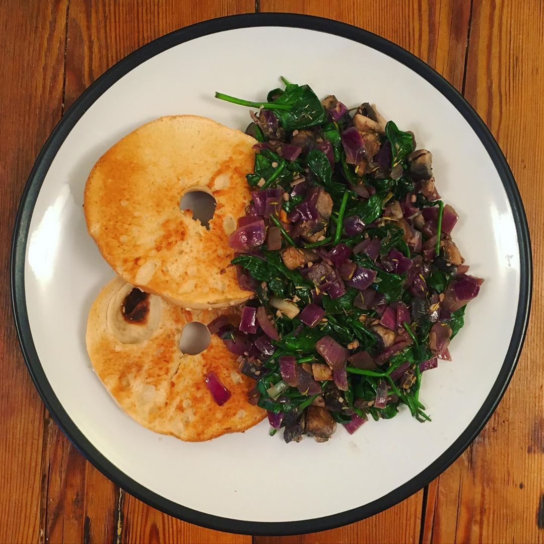 Easy Vegan Breakfast with Vegetables and Herbs