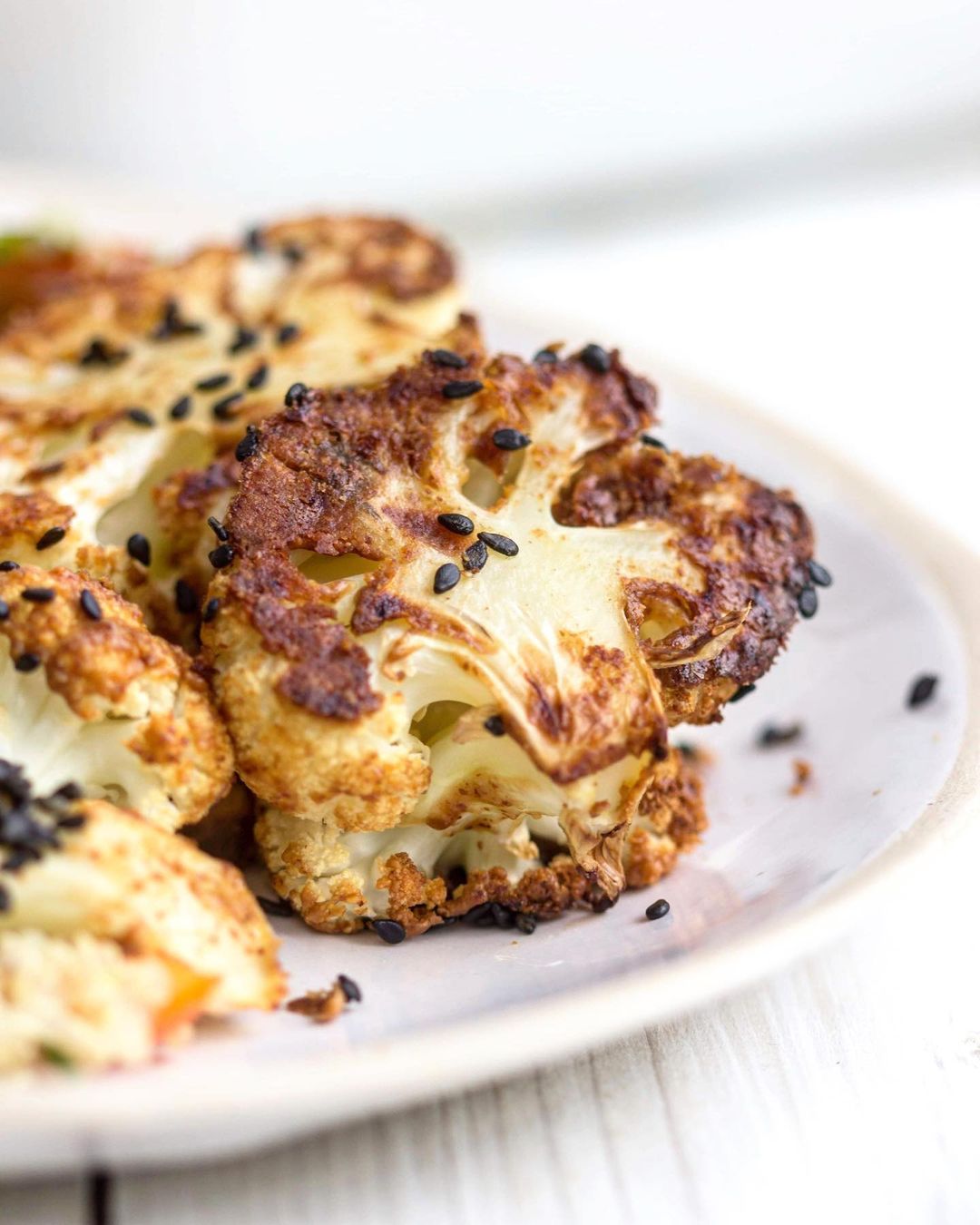 Almond Butter Roasted Cauliflower