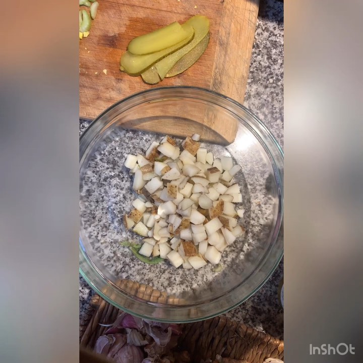 Vegan Potato Salad with Chickpeas and Pickles