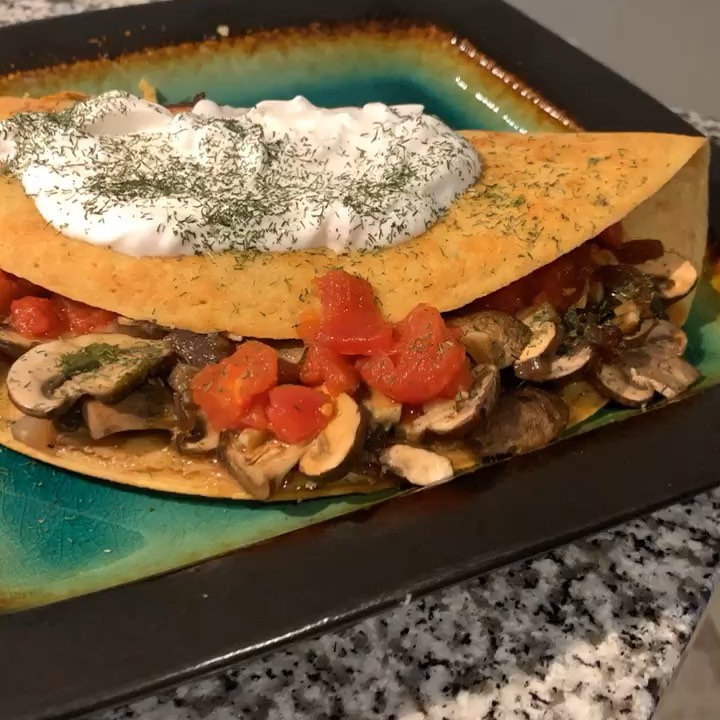 Vegan Chickpea Flour Veggie Fold