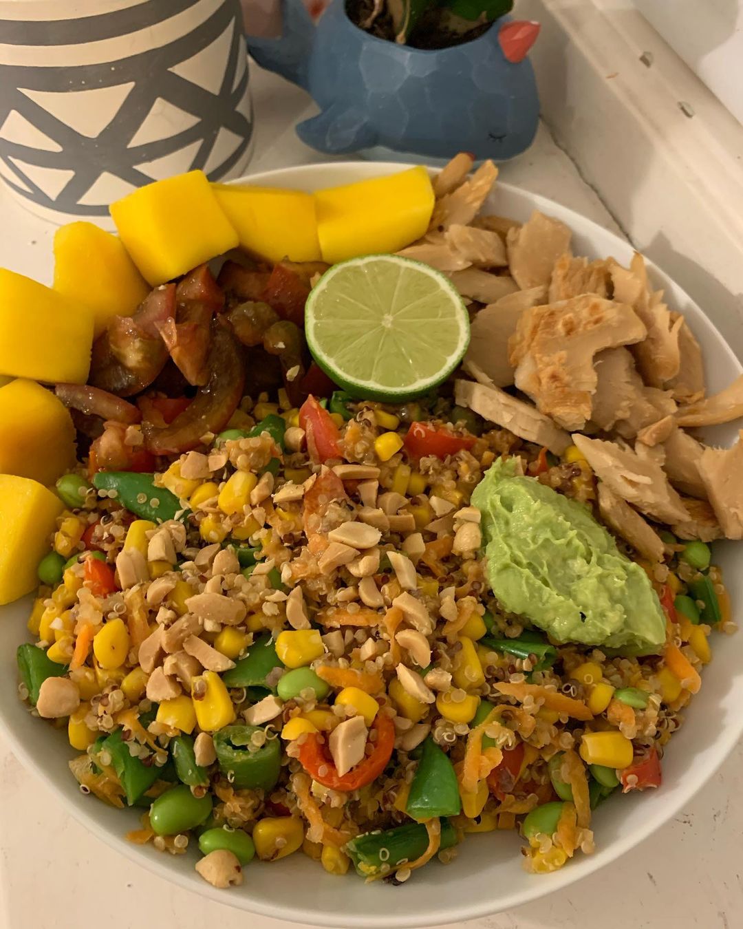 Vegan Peanut Chickn Quinoa Bowl